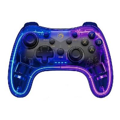 Gamepad Marvo GHOST 40, bezdrôtový, 17tl., všesmerový, priehľadný