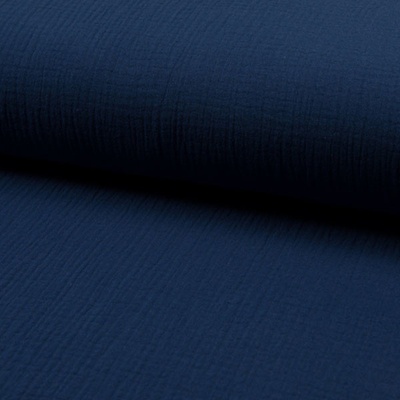 Mušelín/dvojitá gázovina modrá, š.140