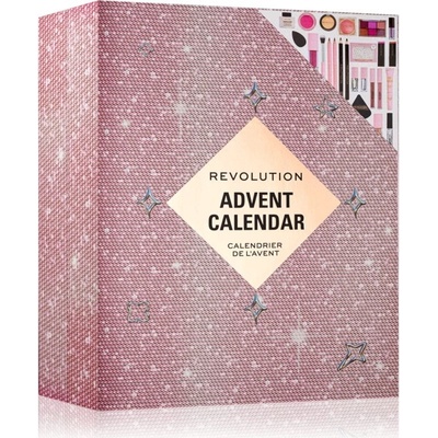Makeup Revolution Xmass Cupcake Pink saténový rúž 3,2 g + Heartrace Nude saténový rúž 3,2 g + Chauffeur Nude kontúrovacia ceruzka na pery 1 g + kontúrovacia ceruzka na pery 1 g + lesk na pery 3 ml + h