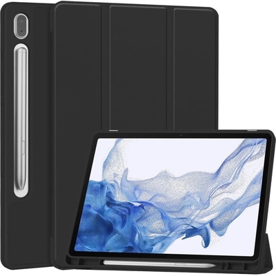 Vsetkonamobil 62819 LEATHER Zaklápací obal pre Samsung Galaxy Tab S9 čierny