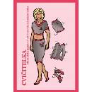 Cvičitelka sběratelská papírová vystřihovánka a omalovánka