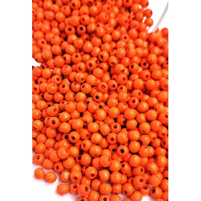 Detoa dřevěné korálky oranžové 4 mm 10 ks