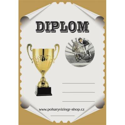 VIZINGR Koně diplom A4 č.10