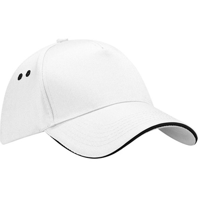 Beechfield B 15C sandwich 5 panelová COT53015C91099-white/black Bílá/černá