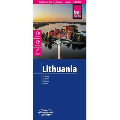 Reise Know-How Verlag mapa Lithuania (Litva) + Kaliningrad 1:325 t. voděodolná