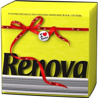 Renova ubrousky 1V žluté 70ks 30x32cm