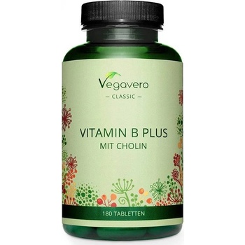 Vegavero Vitamin B Plus Mit Cholin, 180 таблетки, Vegavero