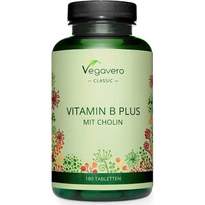 Vegavero Vitamin B Plus Mit Cholin, 180 таблетки, Vegavero
