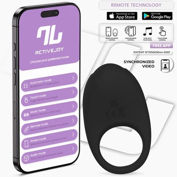 InToYou App Series Ringo Vibrating Ring with App Black