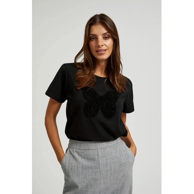 Moodo Черна тениска с къс ръкав Moodo | Cheren | ЖЕНИ | XS