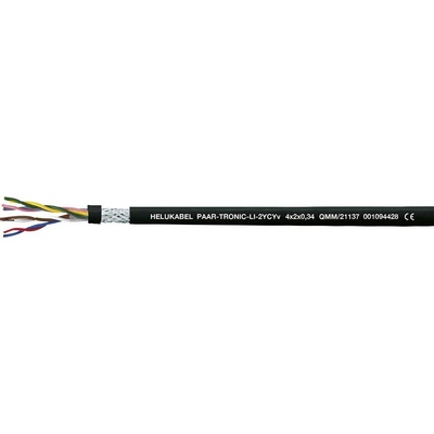 Helu 21141-1000 dátový kábel Li-2YCYv 2 x 2 x 0.5 mm² čierna 1000 m