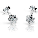 Danfil detské náušnice kvetiny C2149 z bieleho zlata white puzeta