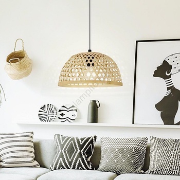 EGLO 55695 - Пендел CLAVERDON 1xE27/40W/230V Ø 37 см бежов (EG55695)