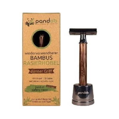 Pandoo Bambusový strojček tenká rukoväť + 10 ks žiletiek