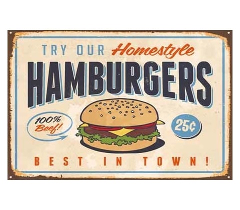 Ceduľa Hamburgers