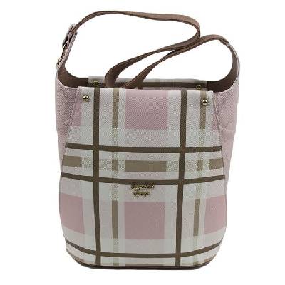 Дамска чанта ежедневна в каре и пепел от рози 885-5