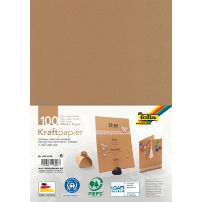 Folia Kraftový papír 120 g/m2 - 100 listů – Zboží Dáma