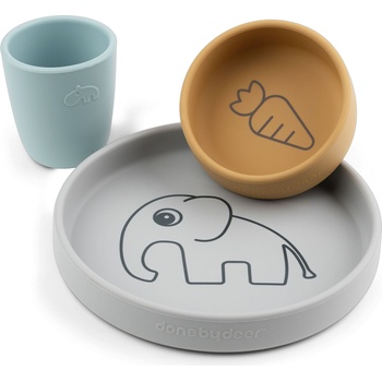 Done by deer Детски съдове Done by Deer Elphee силиконови 3 части (1529729)