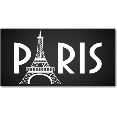 Moderný sklenený obraz z fotografie Paríž 100x50 cm