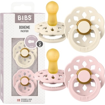 Bibs Boheme přírodní kaučuk 2ks ivory blossom