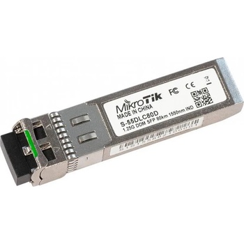 MikroTik SFP модул MikroTik S-55DLC80D с двоен LC конектор (S-55DLC80D)