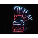 ACA Lighting LED Vianočný Santa + Komín 264 LED IP44
