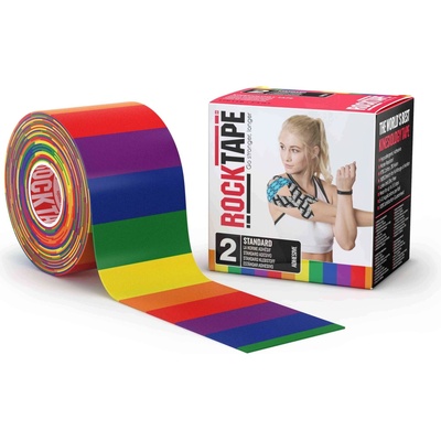 Kineziologická RockTape 5 m x 5 cm Duha Rainbow