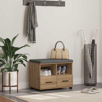 Image 1 of vidaXL Пейка за коридор с възглавница Артизан Дъб 60 x 38 x 46 см (891455)