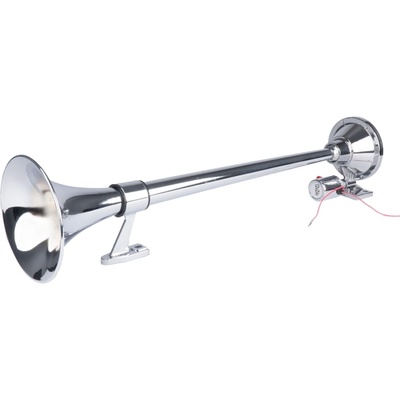 WELLHOX Zvuková signalizácia klaksónu chróm 640 mm 12V 24V AMIO-04076