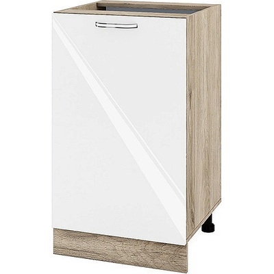 ИРИМ Долен кухненски шкаф Сити АРФ-Бяло гланц-05-43 50 см