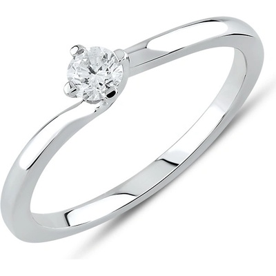 Lillian Vassago Zásnubní prsten z bílého zlata s briliantem LLV59 DR079W