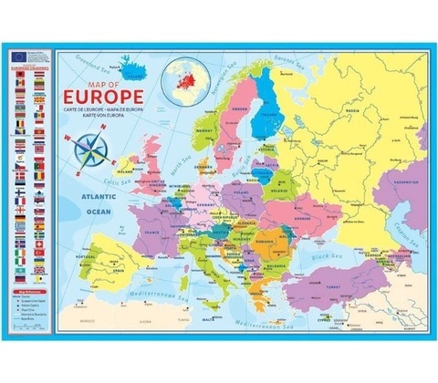 Eurographics Mapa Evropy 200 dielov