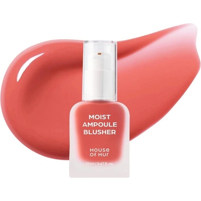 House of Hur Moist Ampoule Blusher Peach Coral Hydratačná tekutá lícenka 20 ml