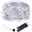 SPRINGOS LED reťaz Nano 10m 100LED 8 funkcií ovládač 3xAA IP44 studená biela