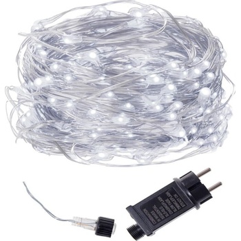 SPRINGOS LED reťaz Nano 10m 100LED 8 funkcií ovládač 3xAA IP44 studená biela