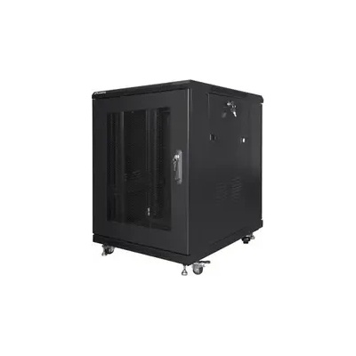 Lanberg Комуникационен шкаф, Lanberg rack cabinet 19" free-standing 15U/600x800 (flat pack) with mesh door black (FF01-6815-23B)