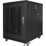 Lanberg Комуникационен шкаф, Lanberg rack cabinet 19" free-standing 15U/600x800 (flat pack) with mesh door black (FF01-6815-23B) - xtreme