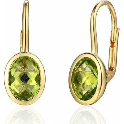 Gems, Originální náušnice Devon, žluté zlato a peridoty (olivíny), 585-38-3-4493.0Z00.0.00.626.08
