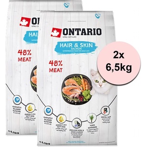 ONTARIO Онтарио Котешка Коса и Кожа Сьомга 2 x 6, 5 кг
