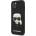 KARL LAGERFELD Karl Head Silicone Case - дизайнерски силиконов кейс за iPhone 13 (черен)