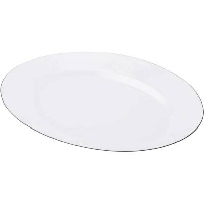 Ovalný servírovací talíř skleněný 35,5x25 cm podnos Altom Design Solen Line