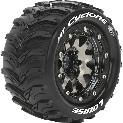 Louise RC MT-CYCLONE SOFT 1/10 1/2 offset 12 mm hex Black Chrome Bead-Lock Rims L-T3310SBCH