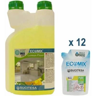 SUCITESA čistič podlah sada 12 ks sáčků + lahev 1 l citron