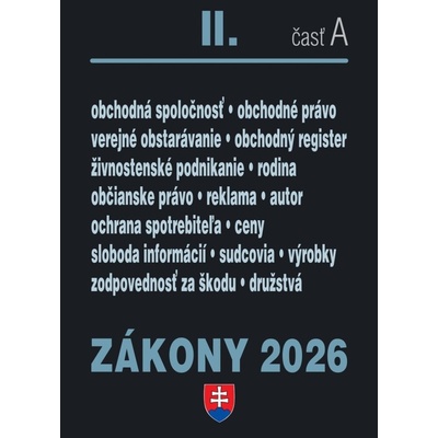 Zákony II A 2026 - Obchodné a občianske právo