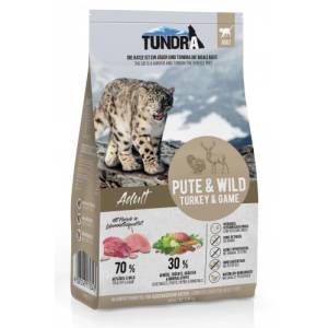 TUNDRA Adult Cat - висококачествена храна за пораснали котки от всички породи, БЕЗ ЗЪРНО, с пуйка и дивеч, Боровинки, Моркови и Ябълки - 1, 45 гр, Германия - 17234