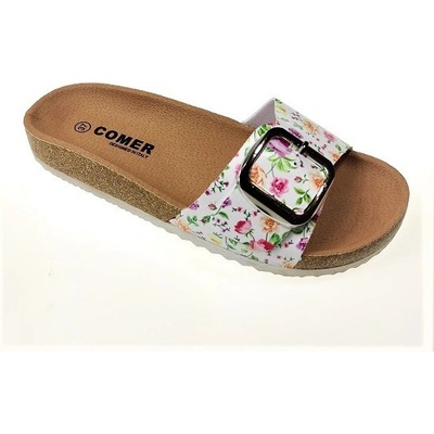 Comer dámske šlapky SAR35 green flower