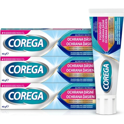 Corega Extra Strong ochrana ďasien fixačný krém 3x 40g