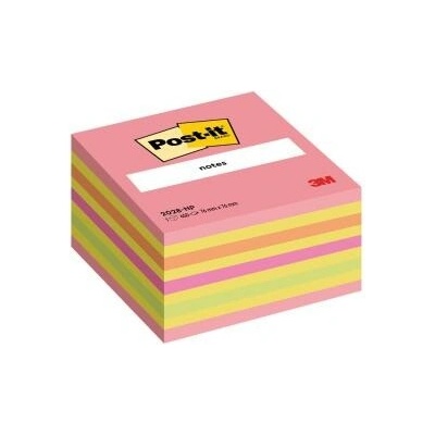 POST-IT Bloček kocka Post-it 76x76 neónová ružová mix (MM202810)