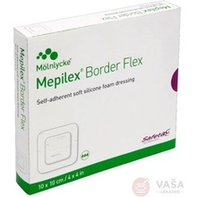 Mepilex Border Flex 10 x 10 cm samolepivé krytie z mäkkého penového silikónu 5 ks