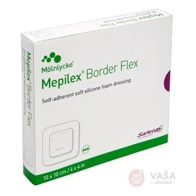 Mepilex Border Flex 10 x 10 cm samolepivé krytie z mäkkého penového silikónu 5 ks